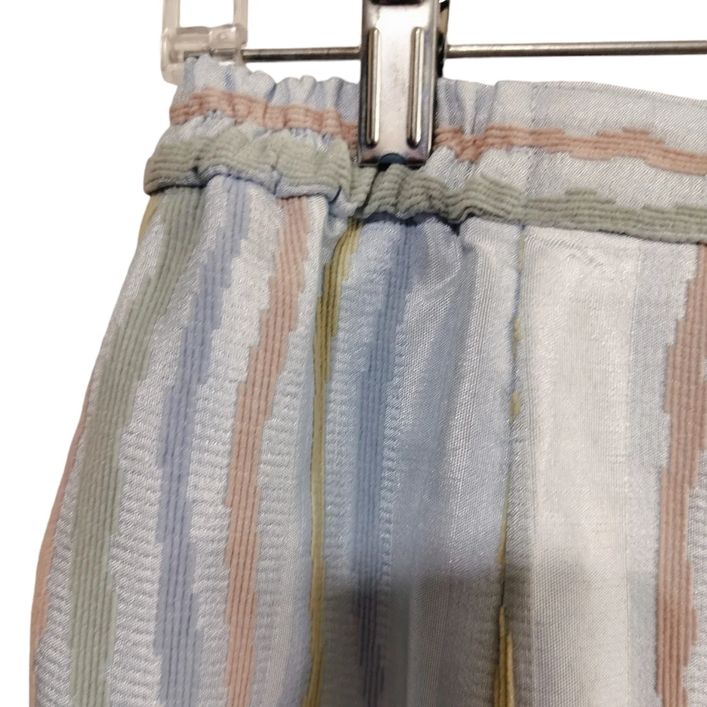 2870)Donna Vinci Couture 3 pcs Multicolor Striped Jewel Jacket Cami Skirt Suit 8 - Picture 8 of 16